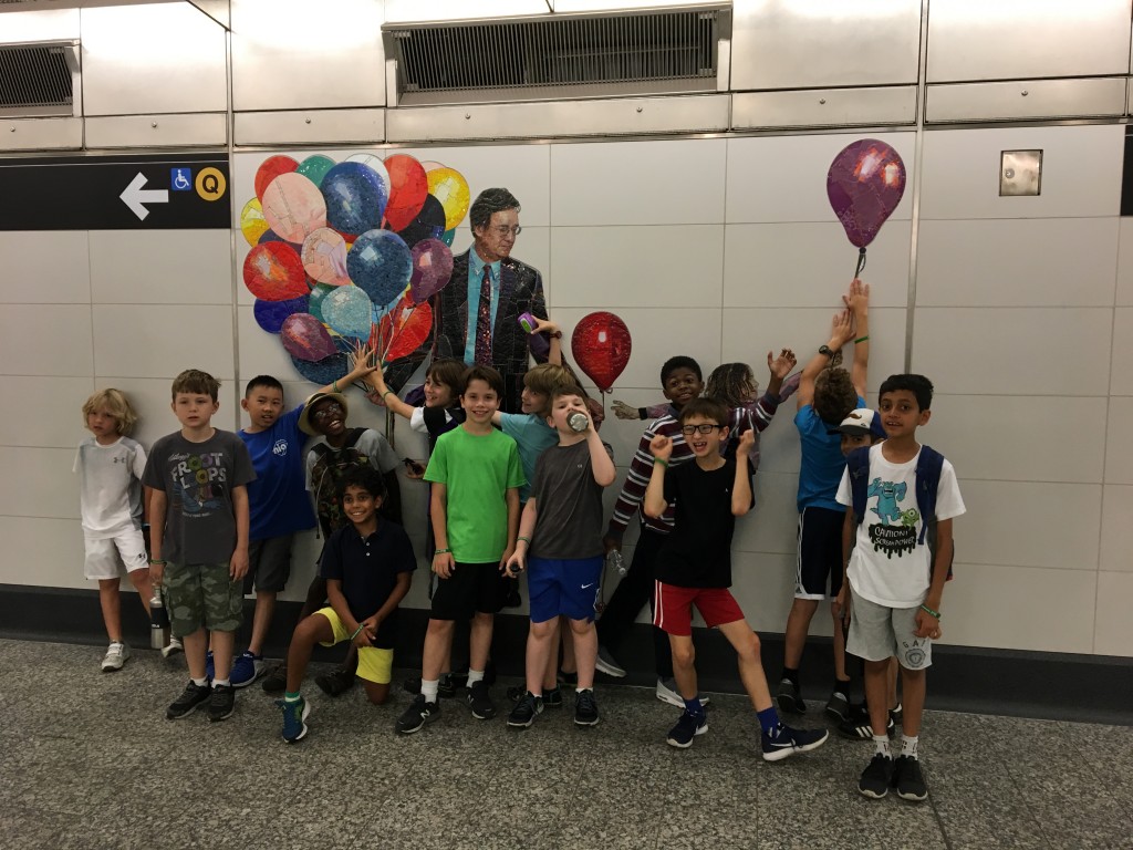 Students in our Below the Streets – Subway Architecture elementary school class exploring the Second Avenue Subway. Credit: Center for Architecture.
